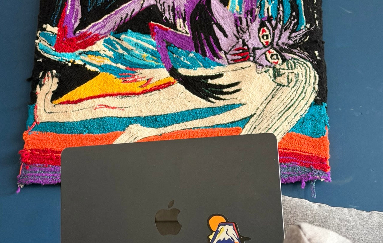 Textile Art for Your Video Call Background