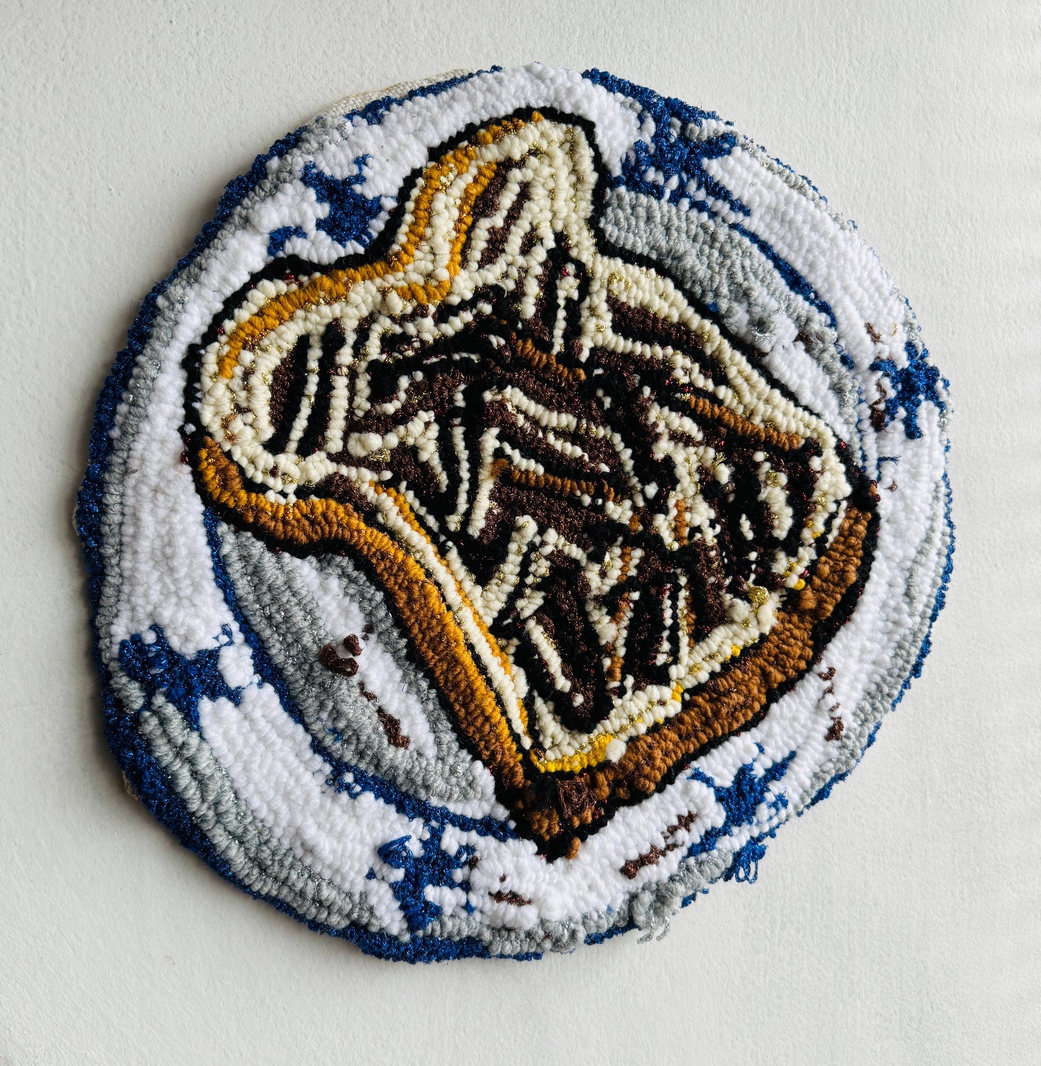 Textile artwork of the Dutch breakfast Broodje Hagelslag by Studio Juuls