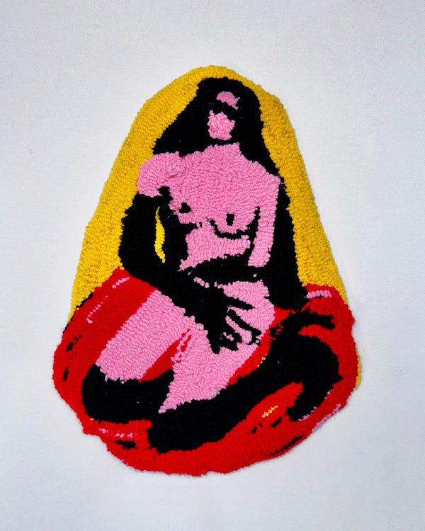 Glove and Heels, handmade tapestry by Studio Juuls