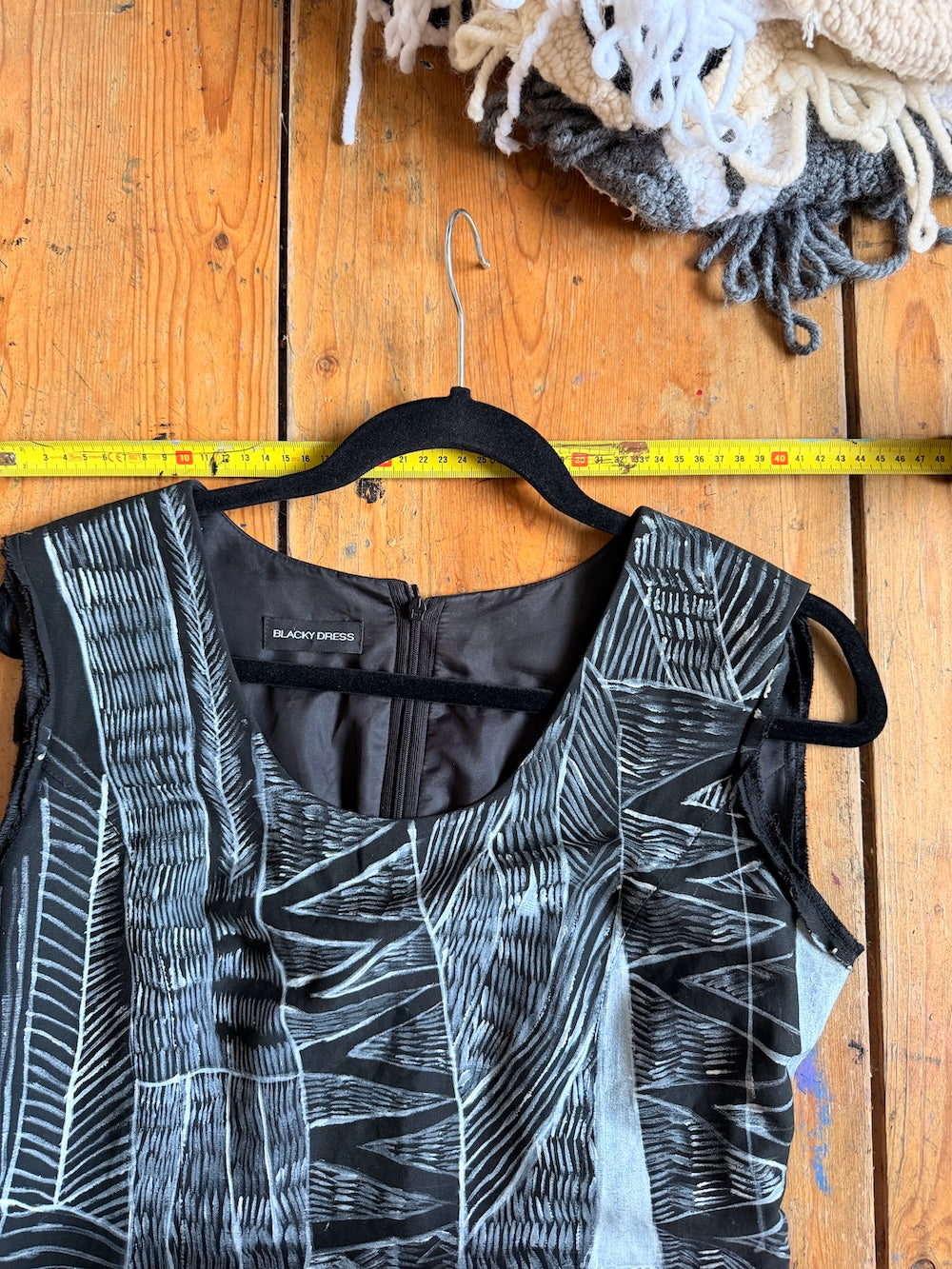 Hand-painted deconstructed dress