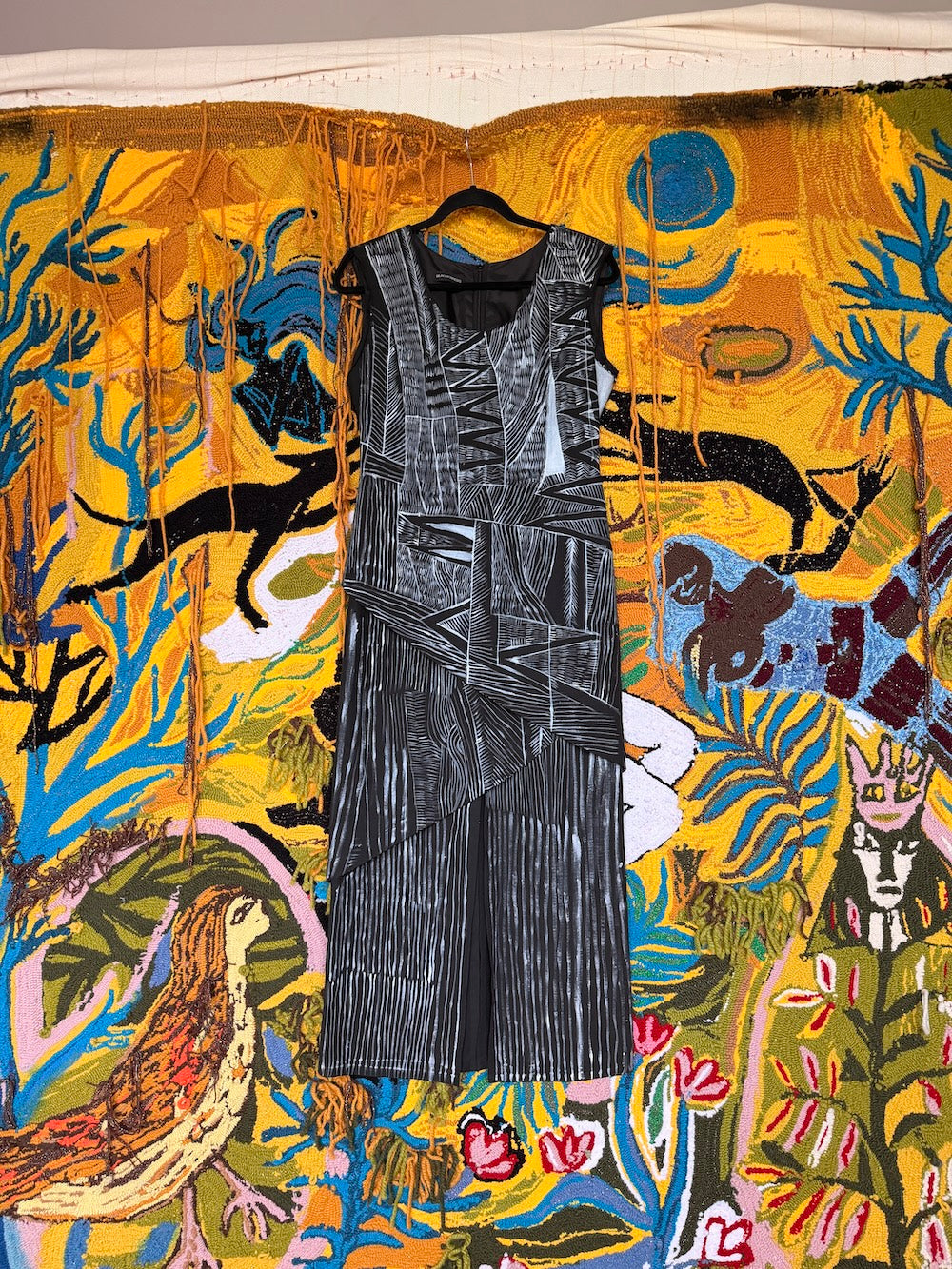Hand-painted deconstructed dress