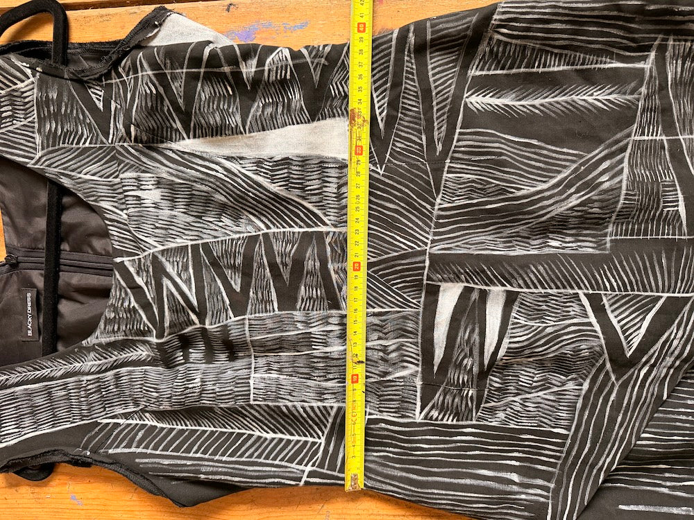 Hand-painted deconstructed dress