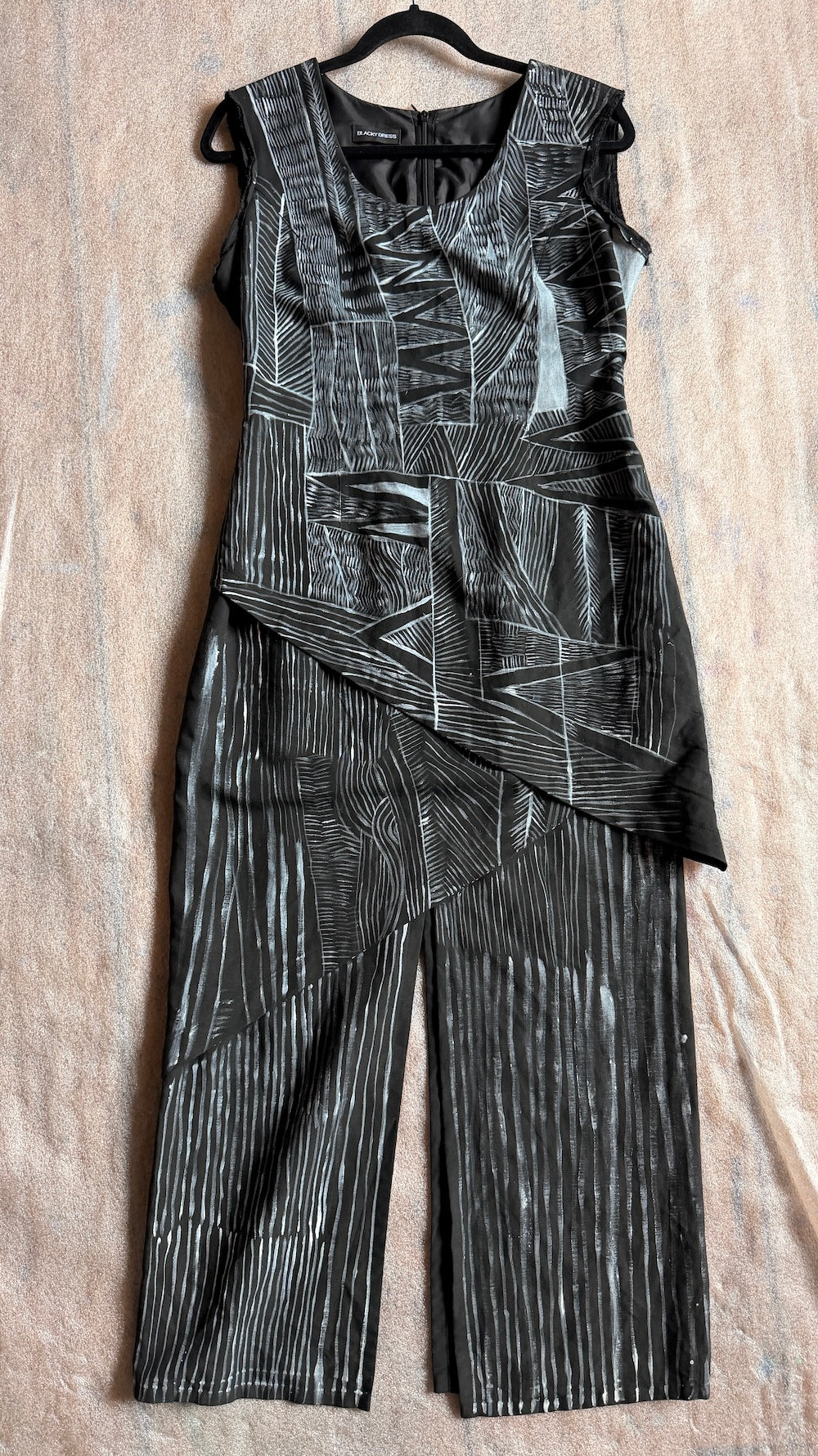 Hand-painted deconstructed dress