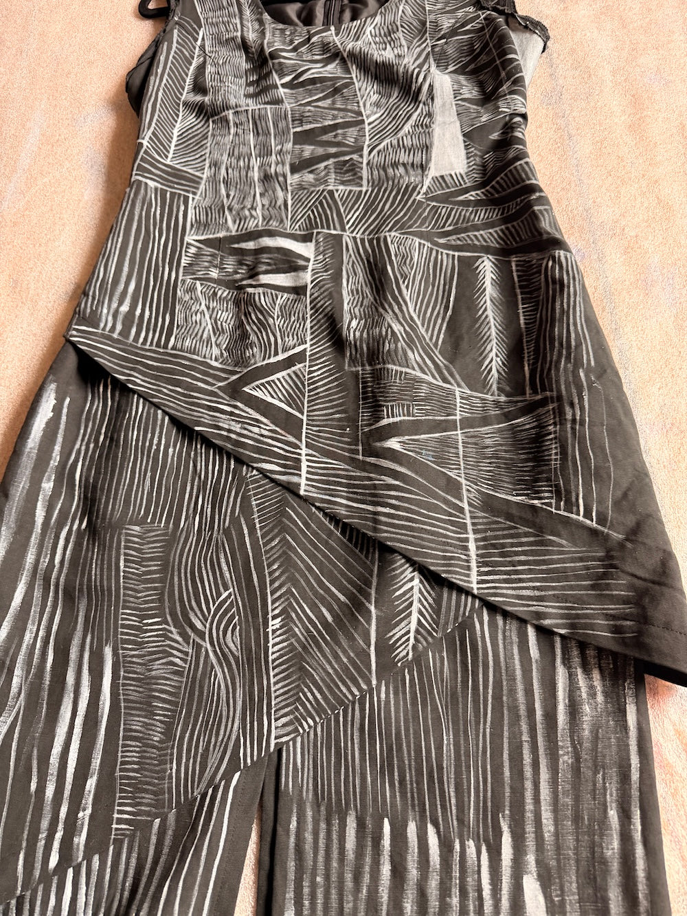 Hand-painted deconstructed dress