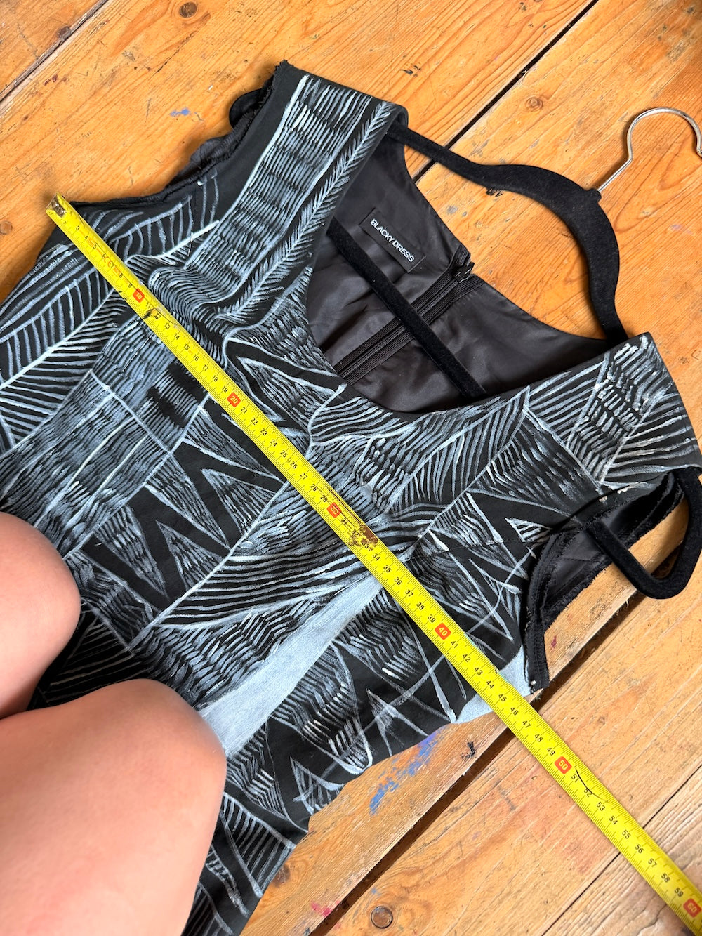 Hand-painted deconstructed dress