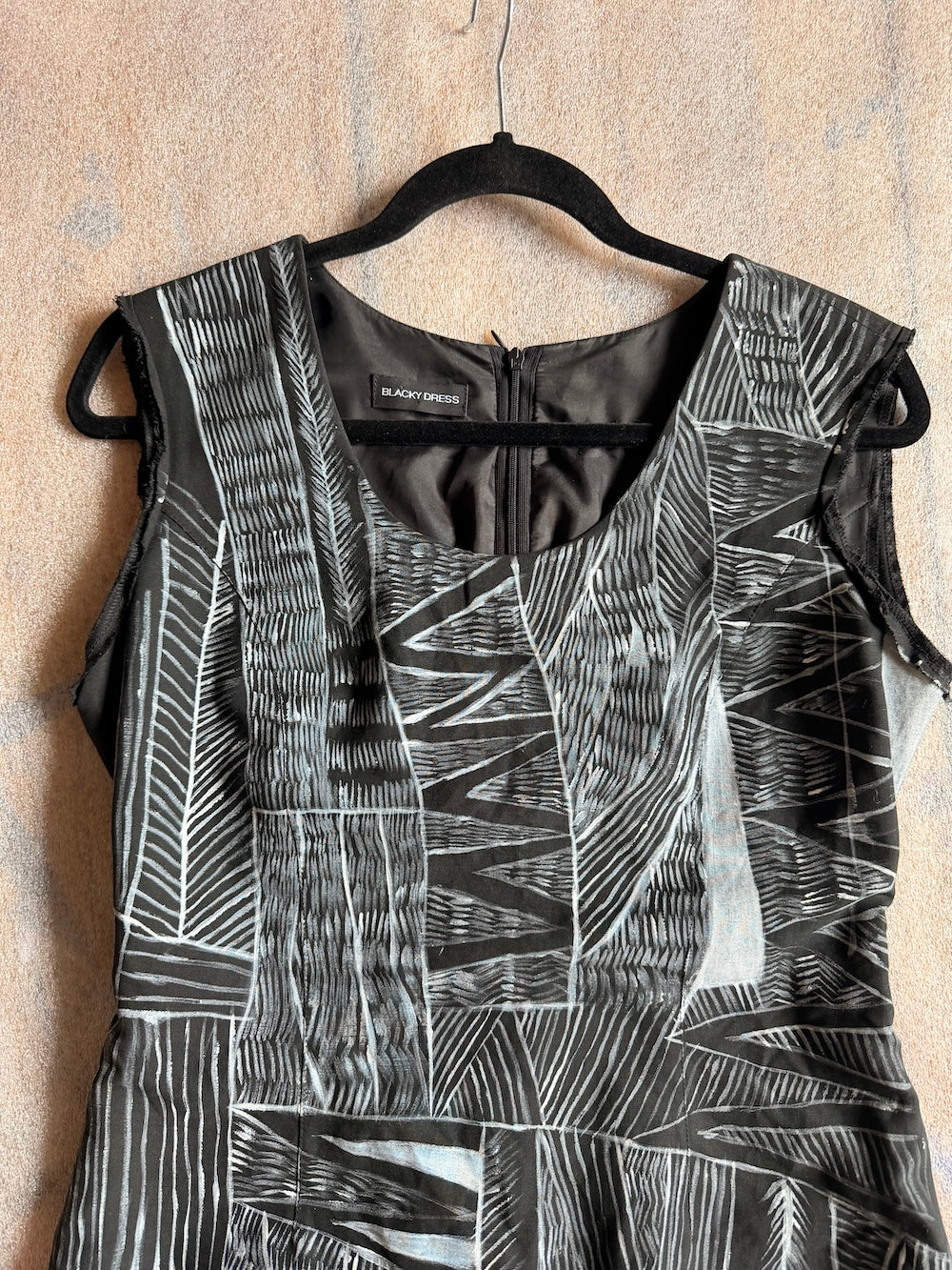 Hand-painted deconstructed dress