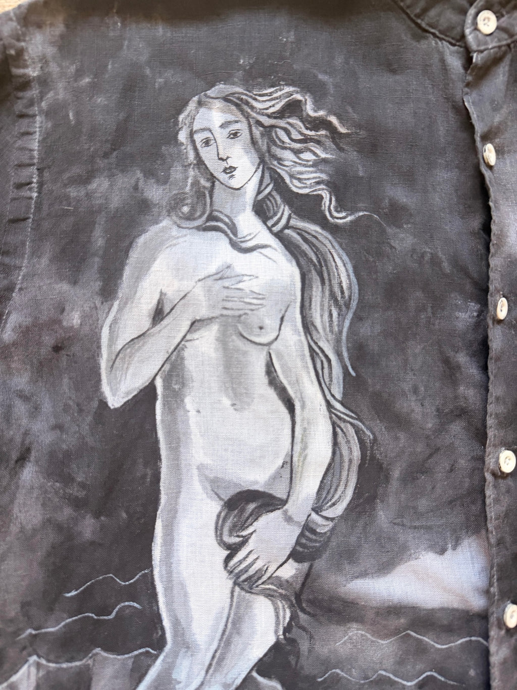 Linen shirt (hand-painted)