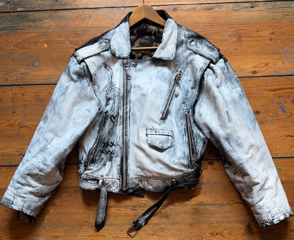 Leather jacket (hand-painted)