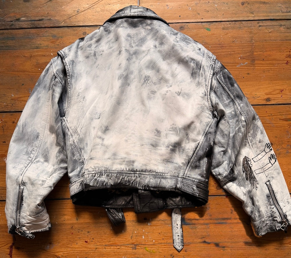 Leather jacket (hand-painted)